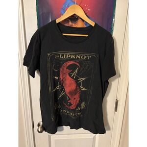 Slipknot Graphic T Shirt Black RedHeavy Metal Band Merch Mens L